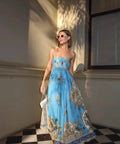 Alemais Cassie La Sirena Exclusive Sundress Blue Print Size 16 - 16 / Blue - Dresses