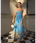 Alemais Cassie Sundress Size 14 Exclusive - 14 / Blue - Dresses