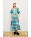 Alemais Cassie Tiered Midi Dress - 10 / Blue - Dresses