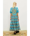 Alemais Cassie Tiered Midi Dress - 10 / Blue - Dresses