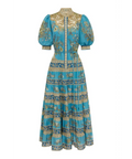 Alemais Cassie Tiered Midi Dress - 10 / Blue - Dresses