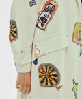 Alemais Checkers Coat Cream Print Size AU 14 & 16 - Coats