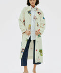 Alemais Checkers Coat Cream Print Size AU 14 & 16 - Coats
