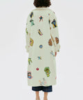 Alemais Checkers Coat Cream Print Size AU 14 & 16 - Coats