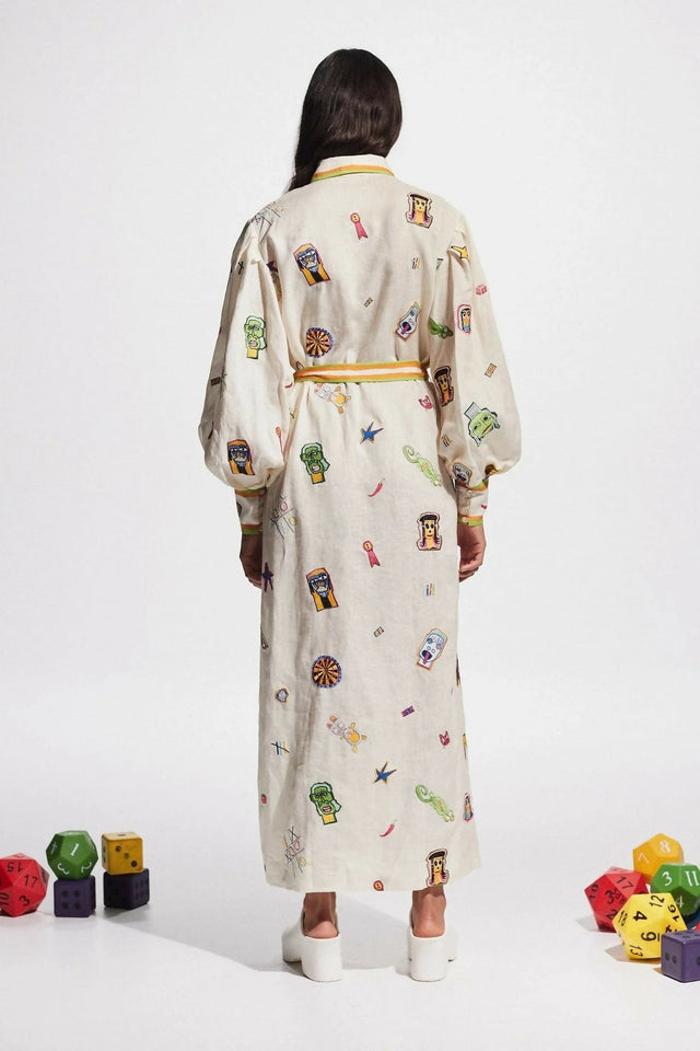 Alemais Checkers Embroidered Shirtdress Print Multi Size 14 - 14 / Print - Dresses