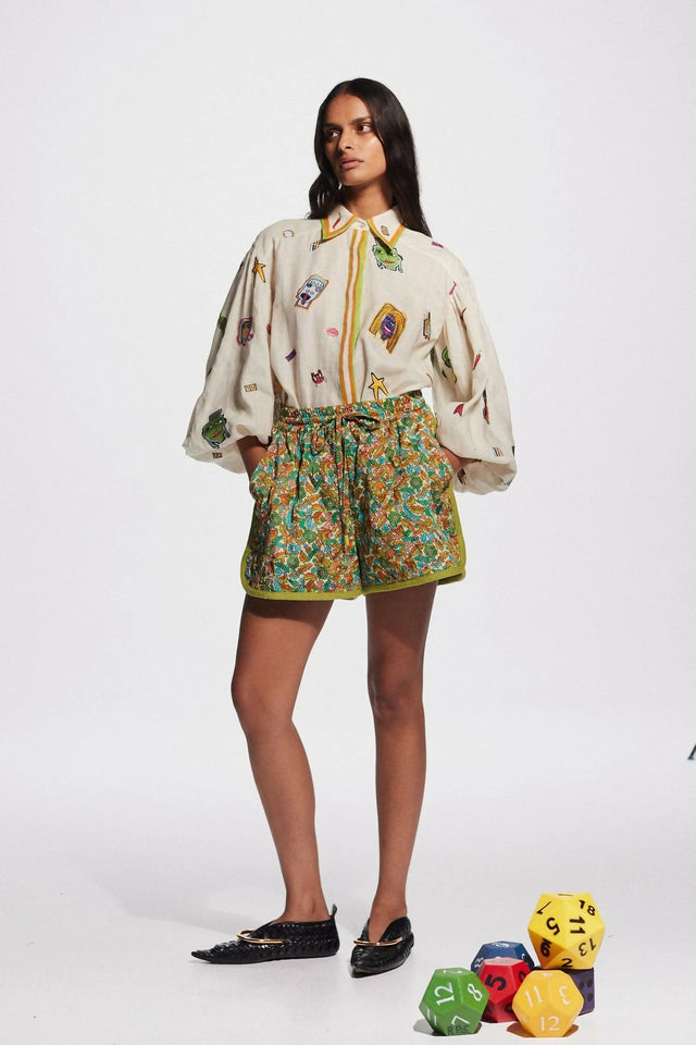 Alemais Checkers Shirt and Harmonia Quilted Shorts Set Print Size AU 16 - 16 / Multi - Outfit Sets