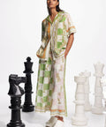 Alemais Checkmate Linen Shirt and Pants Set Multi Size 14 & 16 - Outfit Sets