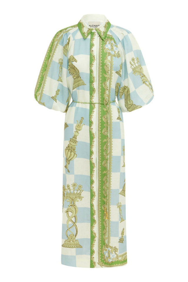 Alemais Checkmate Linen Shirtdress In Multi - 8 / Multi - Dresses
