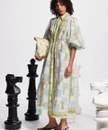 Alemais Checkmate Linen Shirtdress Print Size AU 14 - 14 / Print - Dresses