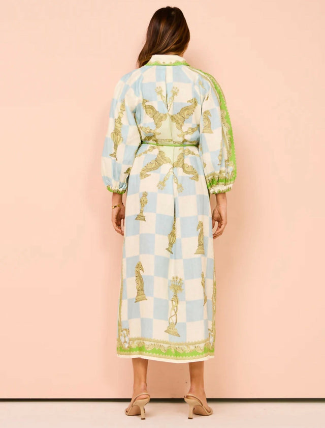 Alemais Checkmate Midi Dress Multi Print Size 8 - 8 / Print - Dresses