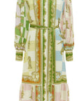 Alemais Checkmate Silk Midi Shirtdress Multi Size 16 - 16 / Print - Dresses