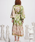 Alemais Checkmate Silk Midi Shirtdress Multi Size 16 - 16 / Print - Dresses