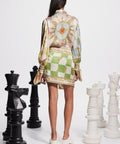 Alemais Checkmate Silk Mini Dress In Multi - 8 / Multi - Dresses