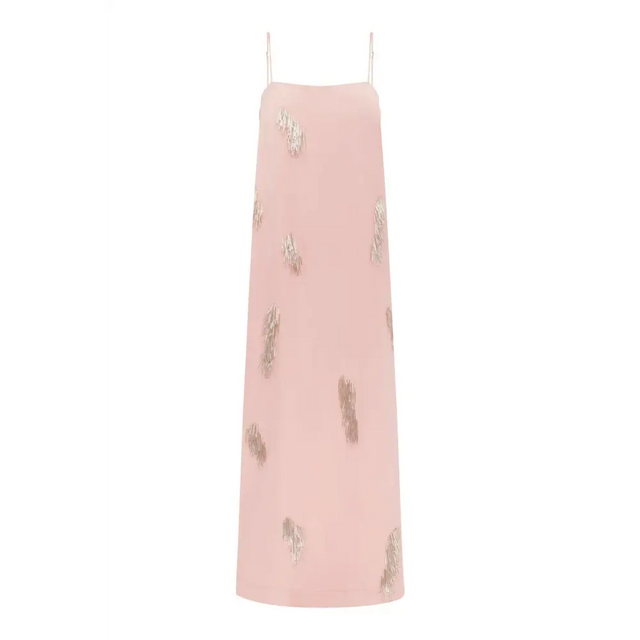 Alemais Cindy Embellished Slip Dress Pink Size 6 - 6 / Pink - Dresses