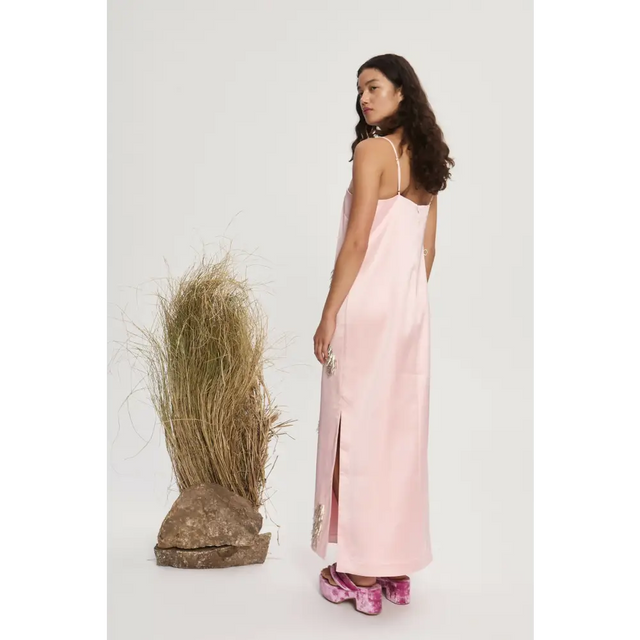 Alemais Cindy Embellished Slip Dress Pink Size 6