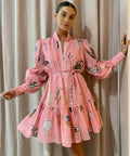 Alemais Cleo Smock Mini Dress Size 10 - 10 / Pink - Dresses