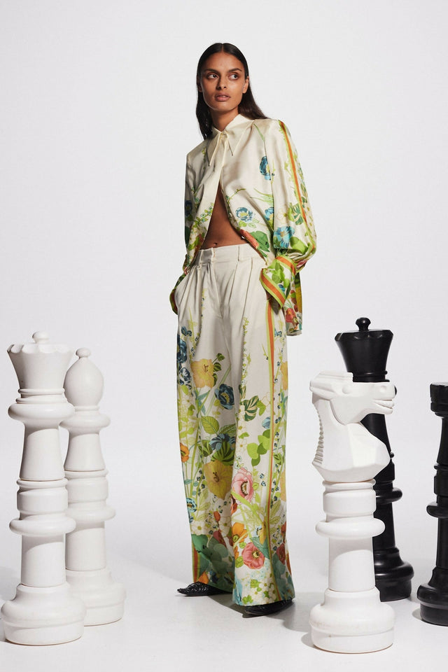 Alemais Constance Shirt and Pants Set Cream Floral Size 16 - 16 / Floral - Outfit Sets