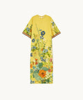 Alemais Cresida Midi Dress Yellow Floral - Dresses