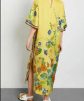 Alemais Cresida Midi Dress Yellow Floral - Dresses
