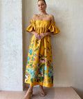 Alemais Dana Midi Dress - 10 / Yellow - Dresses