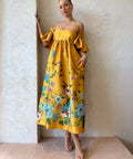 Alemais Dana Midi Dress - 10 / Yellow - Dresses