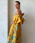 Alemais Dana Midi Dress - 10 / Yellow - Dresses