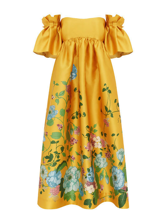 Alemais Dana Midi Dress - 10 / Yellow - Dresses
