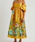 Alemais Dana Midi Dress in Marigold - 10 / Floral - Dresses