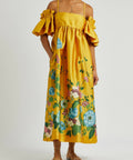 Alemais Dana Midi Dress in Marigold - 10 / Floral - Dresses