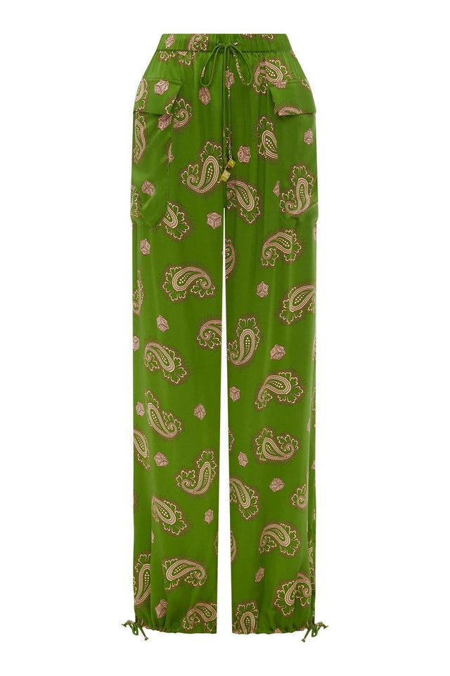 Alemais Dice Silk Shirt and Pant Set Green Size AU 14 - 14 / Green - Outfit Sets