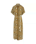 Alemais Dimi Shirtdress Print Size AU 14 - 14 / Brown - Dresses