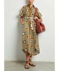 Alemais Dimi Shirtdress Print Size AU 14 - 14 / Brown - Dresses