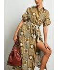 Alemais Dimi Shirtdress Print Size AU 14 - 14 / Brown - Dresses