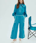 Alemais Donovan Corded Blouse and Pants Blue Size AU 16 - 16 / Blue - Outfit Sets