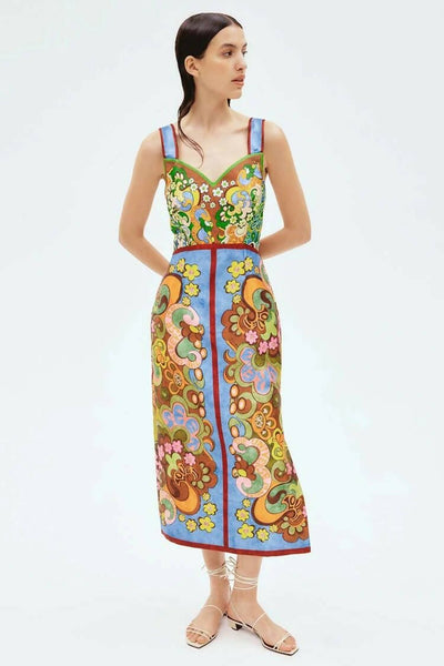 Alemais Dreamer Corset Midi Dress