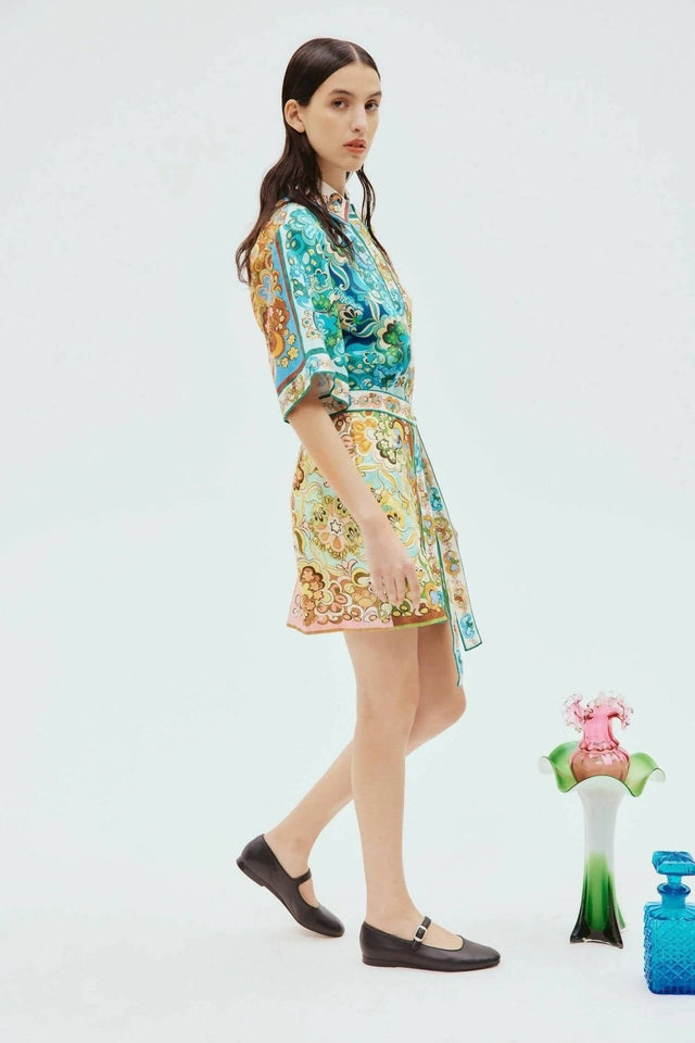 Alemais Dreamer Mini Dress Multi Print Size 16 - 16 / Multi - Dresses