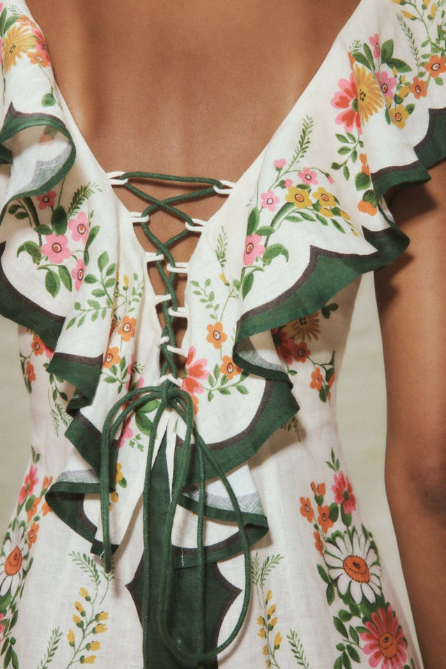 Curated Collection - Alemais Elisabetta Ruffle Midi Dress