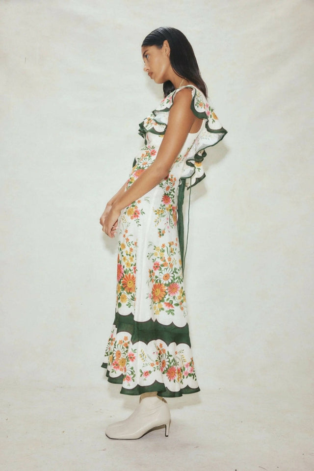 Curated Collection - Alemais Elisabetta Ruffle Midi Dress