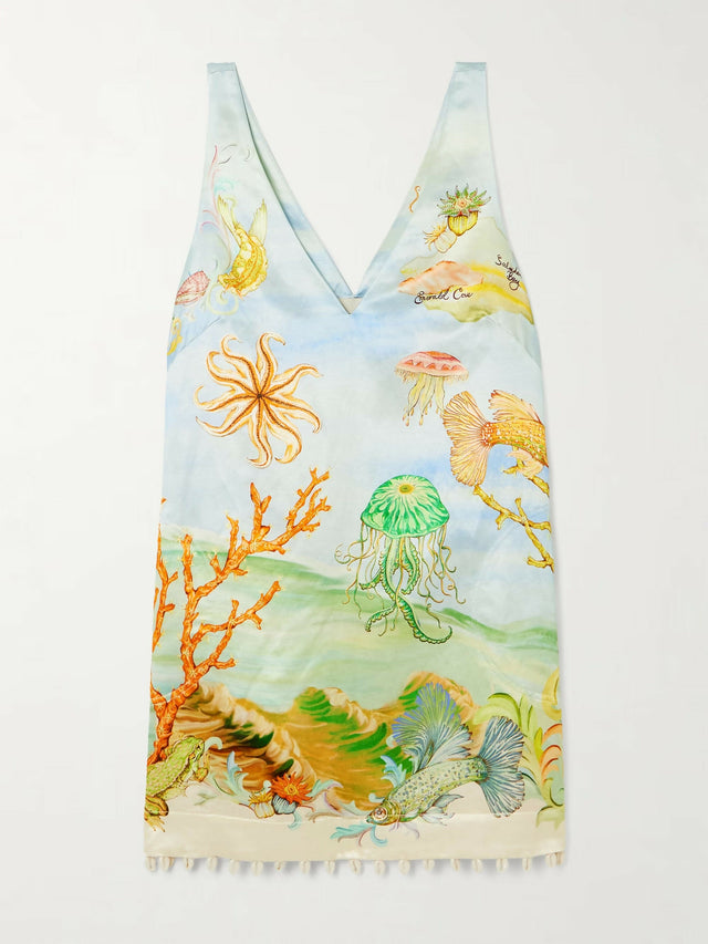 Alémais Emerald Cove Embellished Mini - 14 / Multi - Dresses