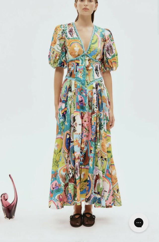 ALEMAIS EVERGREEN MIDI DRESS MULTI SIZE 8 - 8 / Multi - Dresses