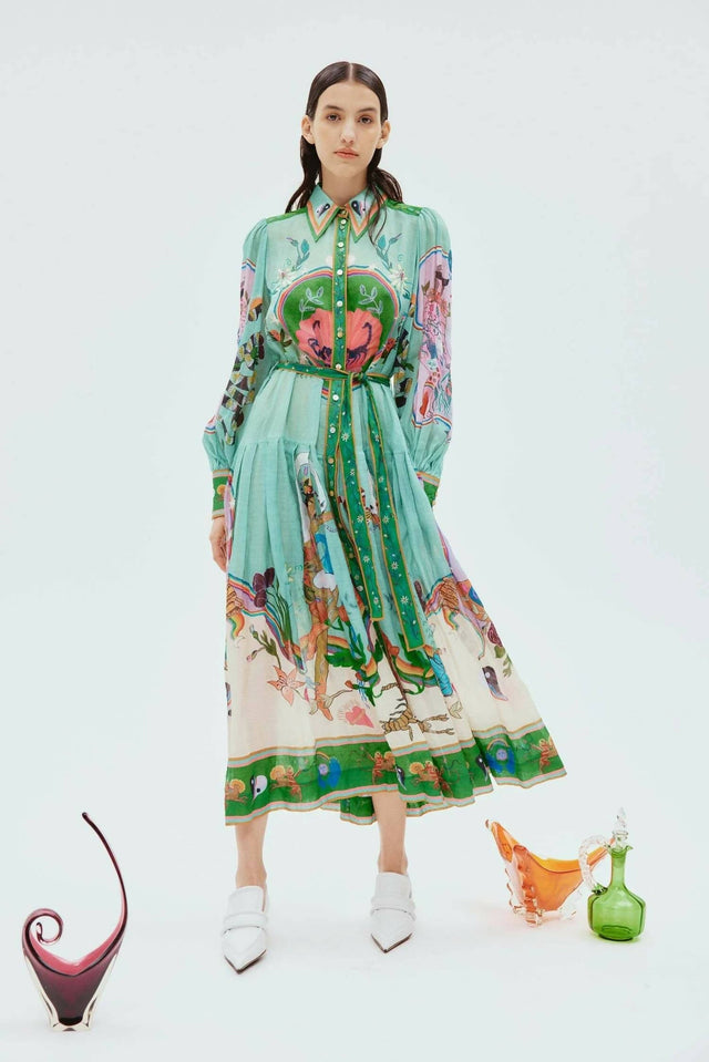 Alemais Evergreen Shirtdress Print Size 12 14 & 16 - Dresses