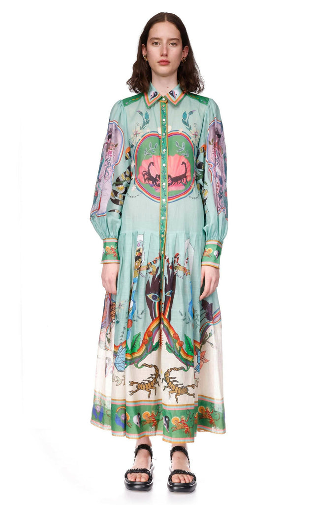 Alemais Evergreen Shirtdress Print Size 12 14 & 16 - Dresses