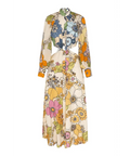 Alemais Farrah Cut Out Midi Dress Floral - Dresses