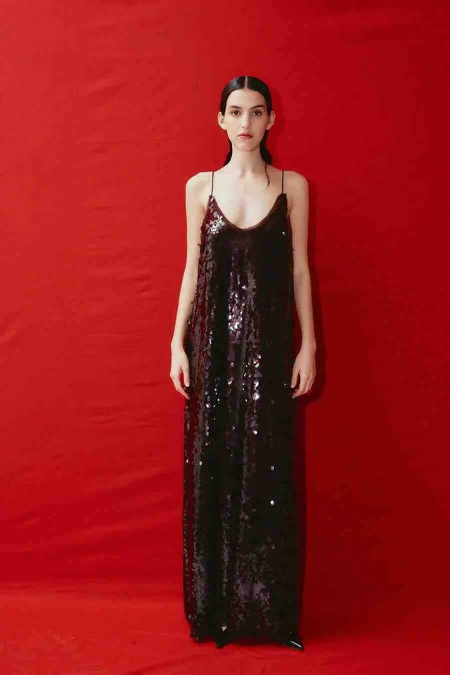 Alemais Geanie Sequin Gown In Chocolate Size 12 & 14 - Dresses