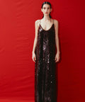 Alemais Geanie Sequin Gown Size 10 - 10 / Brown - Dresses