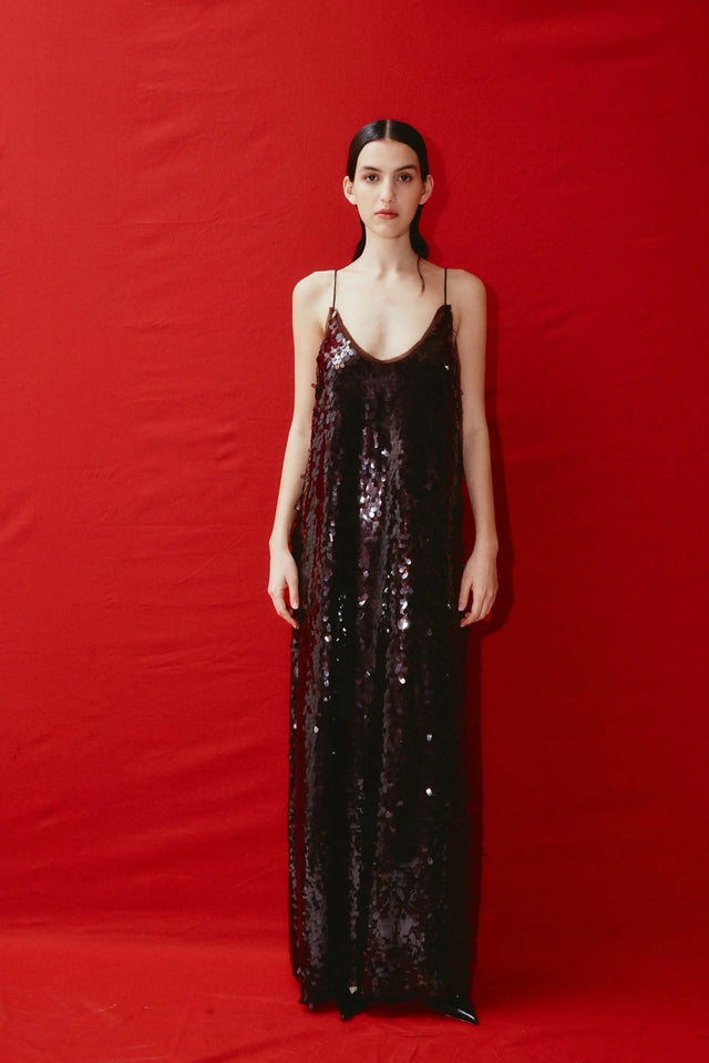 Alemais Geanie Sequin Gown Size 10 - 10 / Brown - Dresses