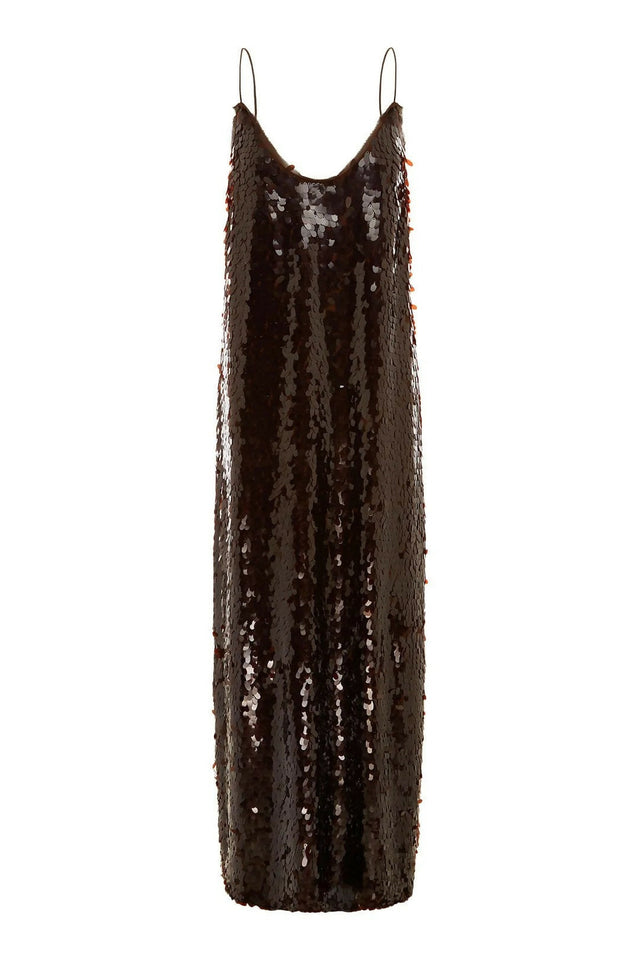 Alemais Geanie Sequin Gown Size 10 - 10 / Brown - Dresses