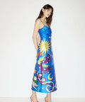 Alemais Guardian Midi Dress in Azure - 10 / Print - Dresses