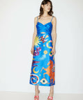 Alemais Guardian Midi Dress in Azure - 10 / Print - Dresses