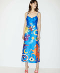 Alemais Guardian Midi Dress in Azure Multi - Dresses